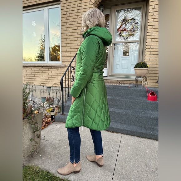MARBLE | NWT | Emerald Green Quilted Coat - Picture 2 of 11